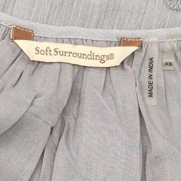 Soft Surroundings Gray Top Soutache Cording Size XS - Picture 7 of 9